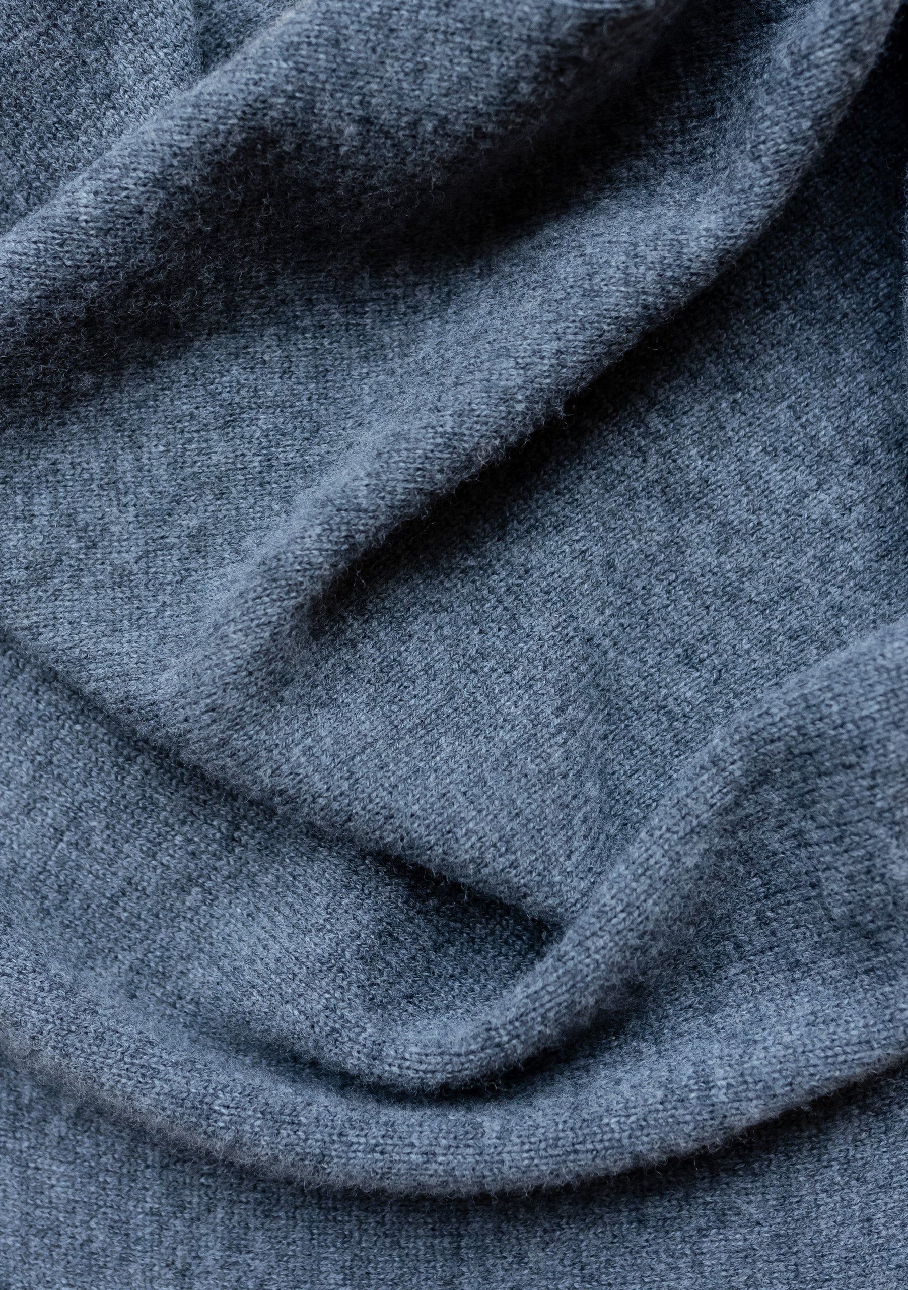 Large Merino Triangle Scarf in Charcoal - Image 3
