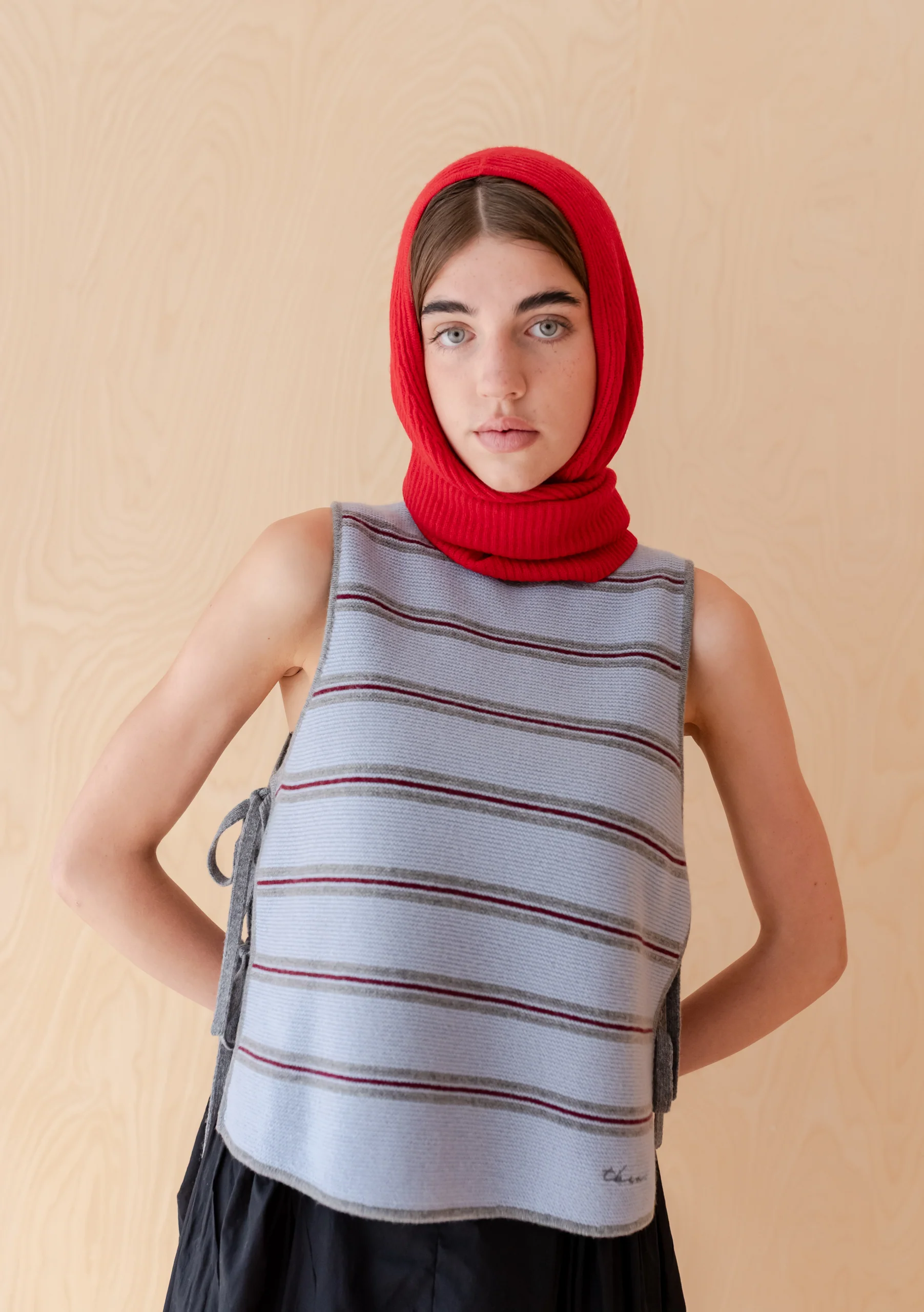 Merino Hood in Red - Image 2