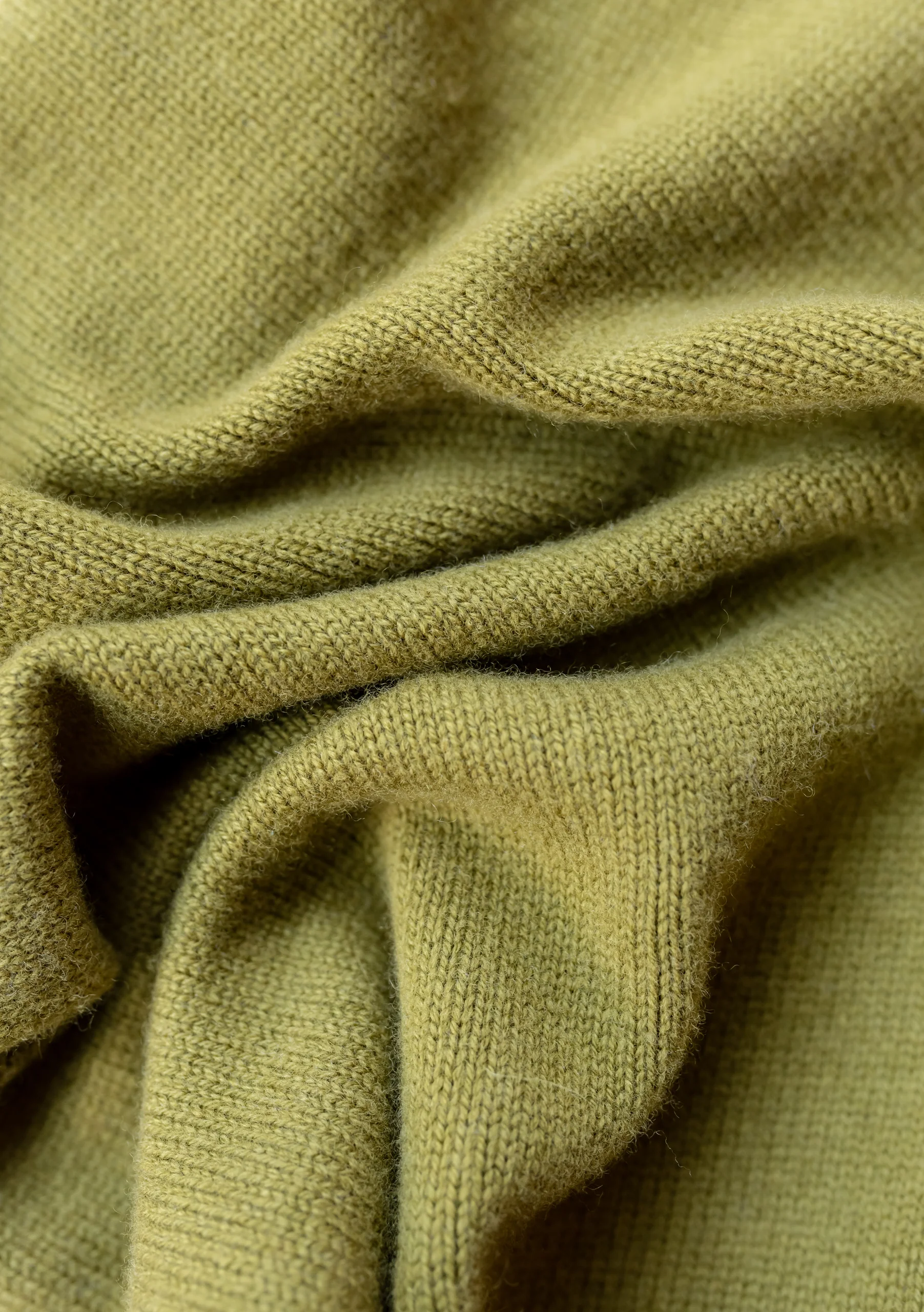 Merino Triangle Scarf in Olive - Image 4