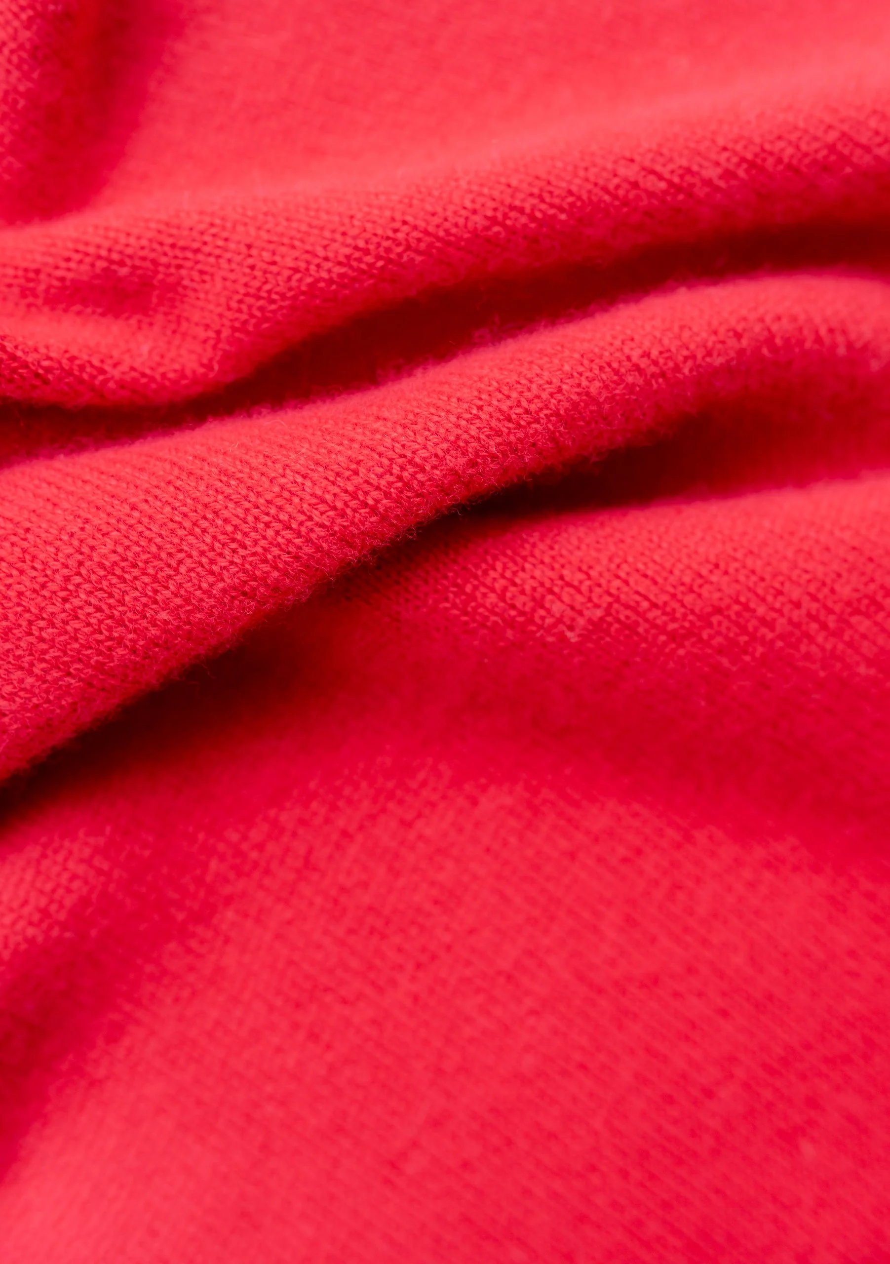 Merino Triangle Scarf in Red - Image 6