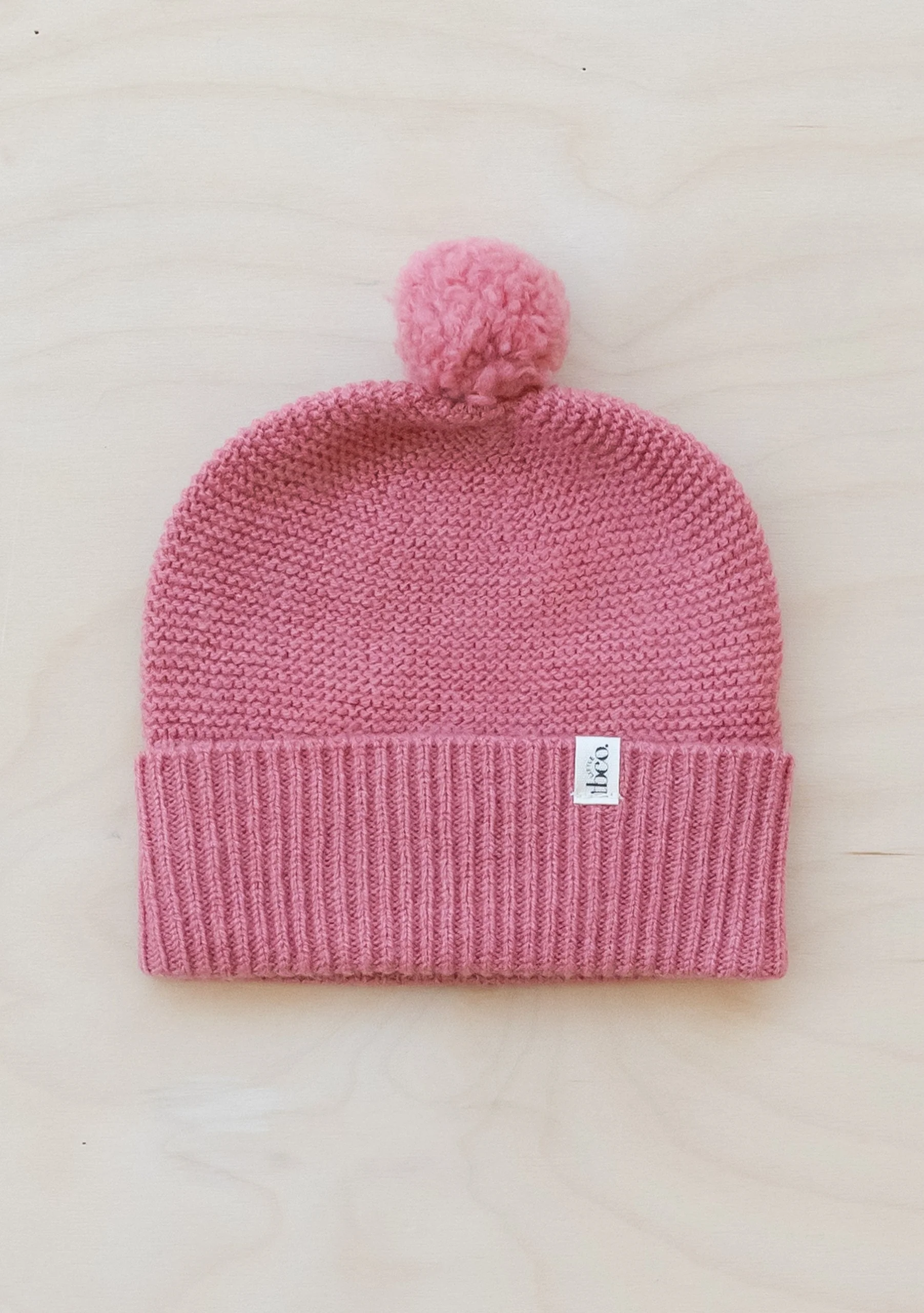 Merino Wool Baby Beanie in Rose