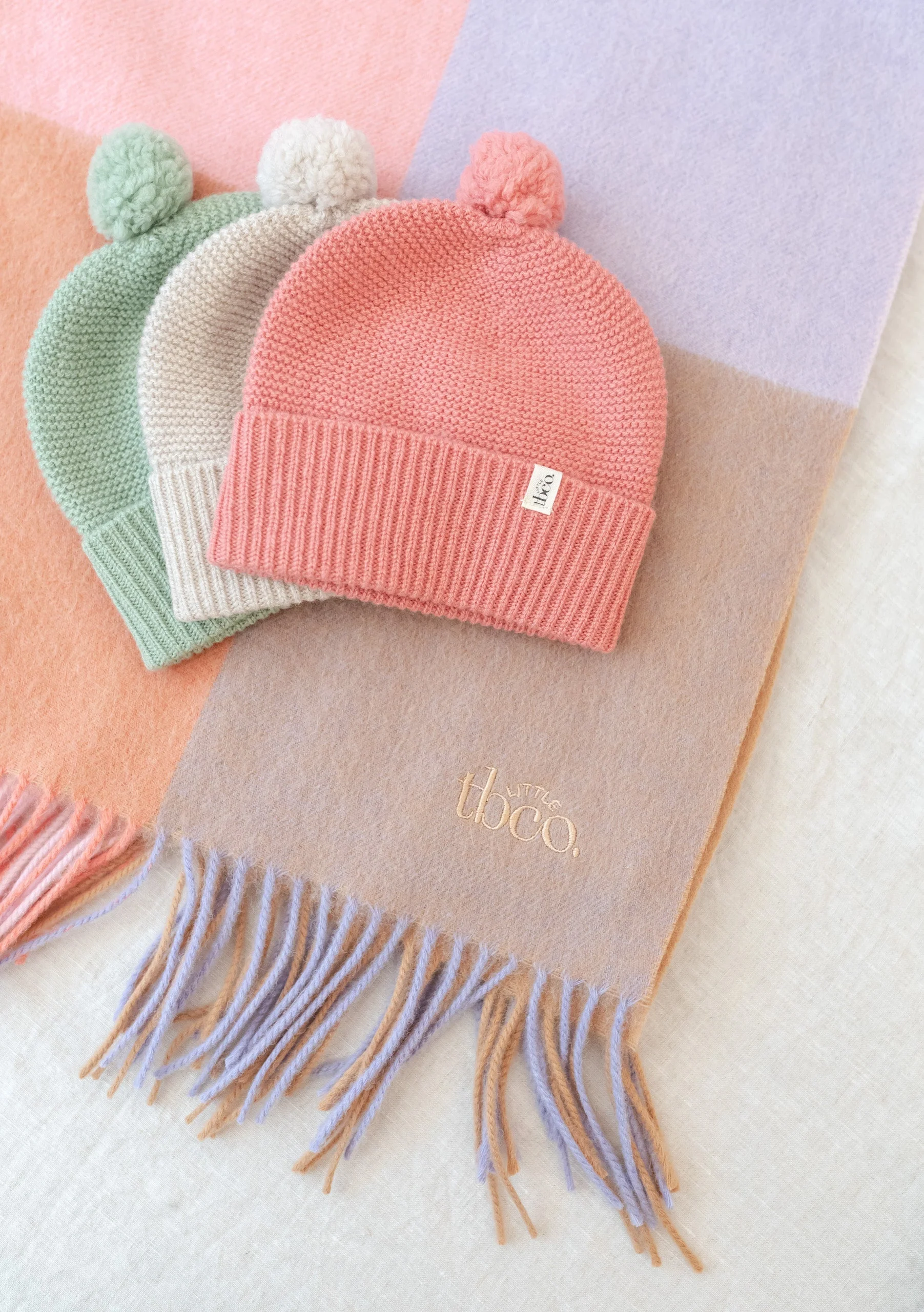 Merino Wool Baby Beanie in Rose - Image 2
