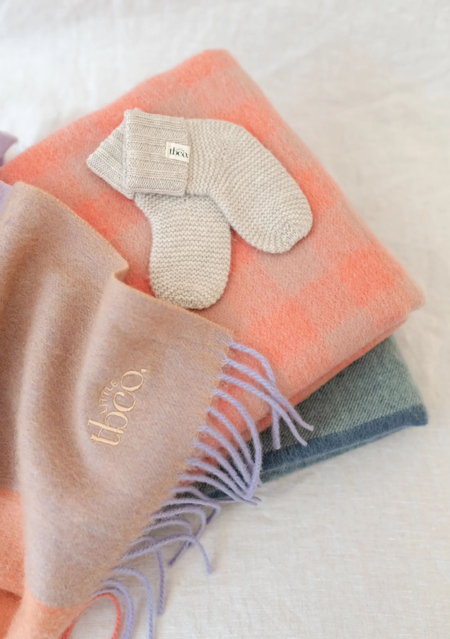 Merino Wool Baby Socks in Oatmeal Melange - Image 2