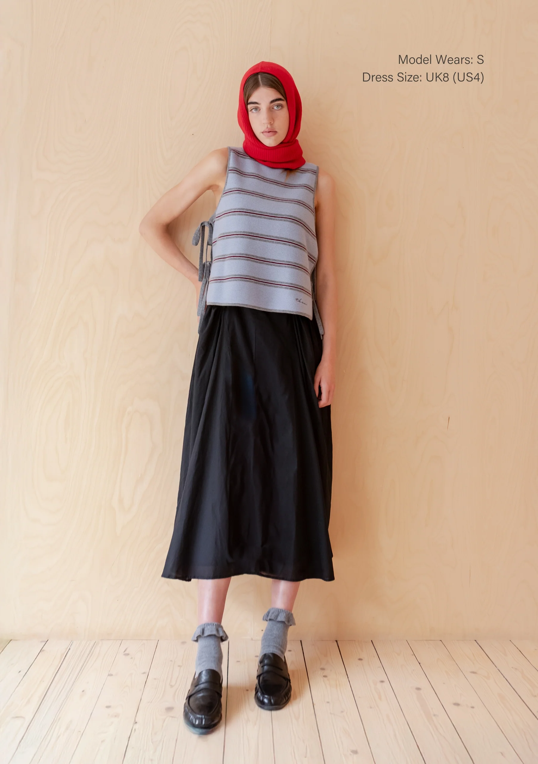 Merino Wool Tie Vest in Blue Stripe - Image 4