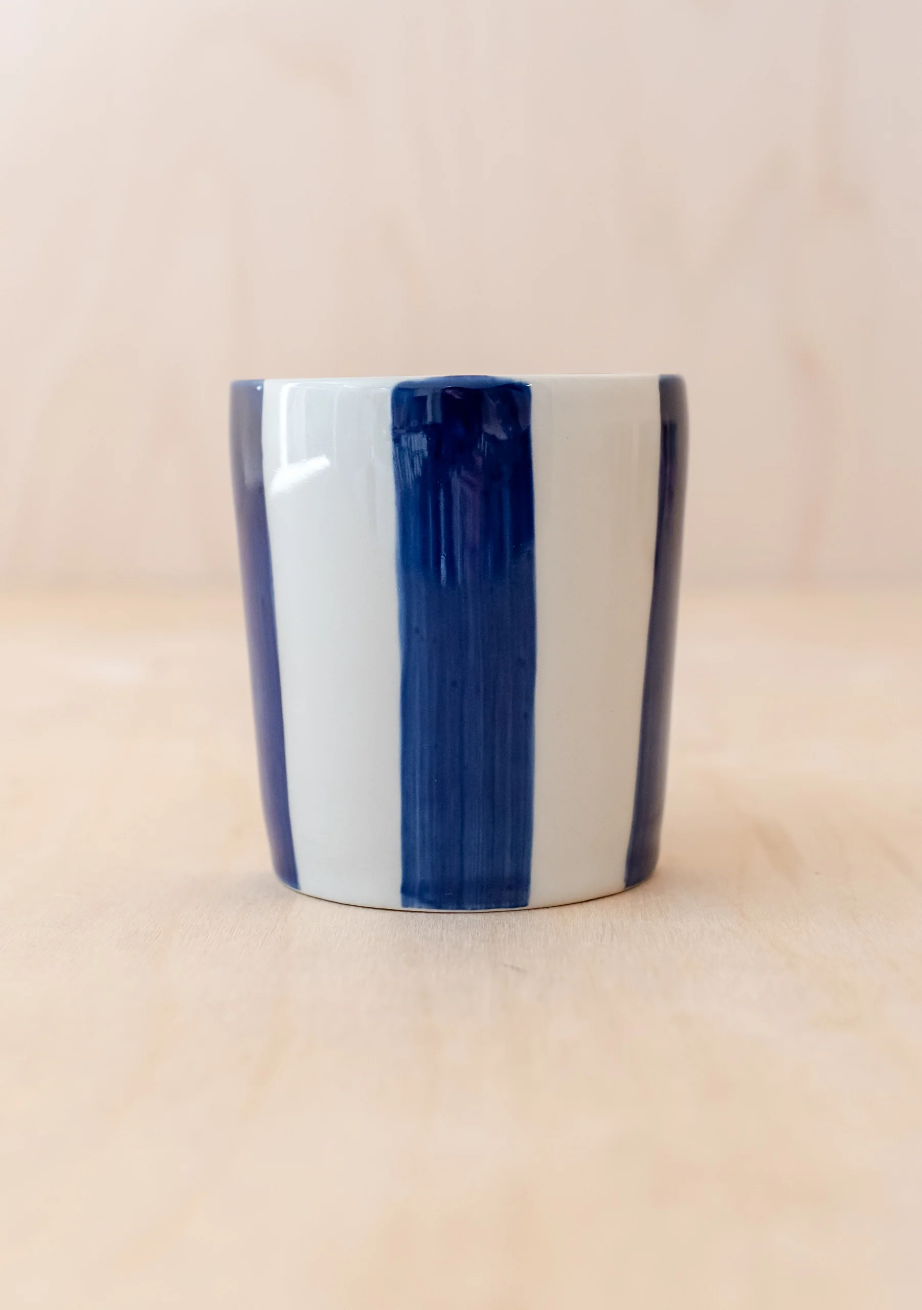 Navy Stripe Hand-Painted Mug
