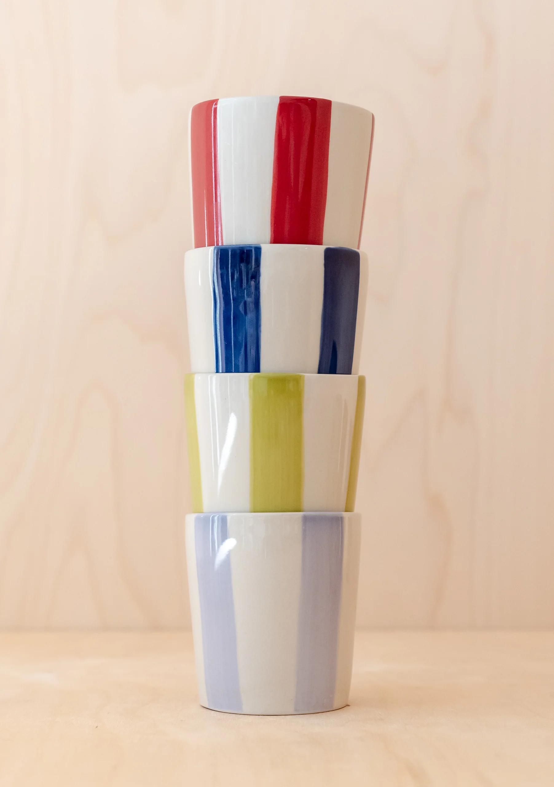 Navy Stripe Hand-Painted Mug - Image 2