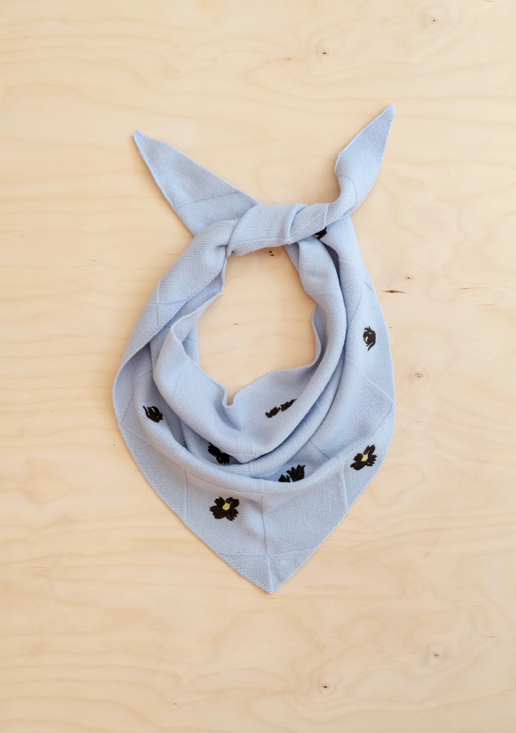 Nobody's Child x TBCo Blue Floral Wool Triangle Scarf - Image 7