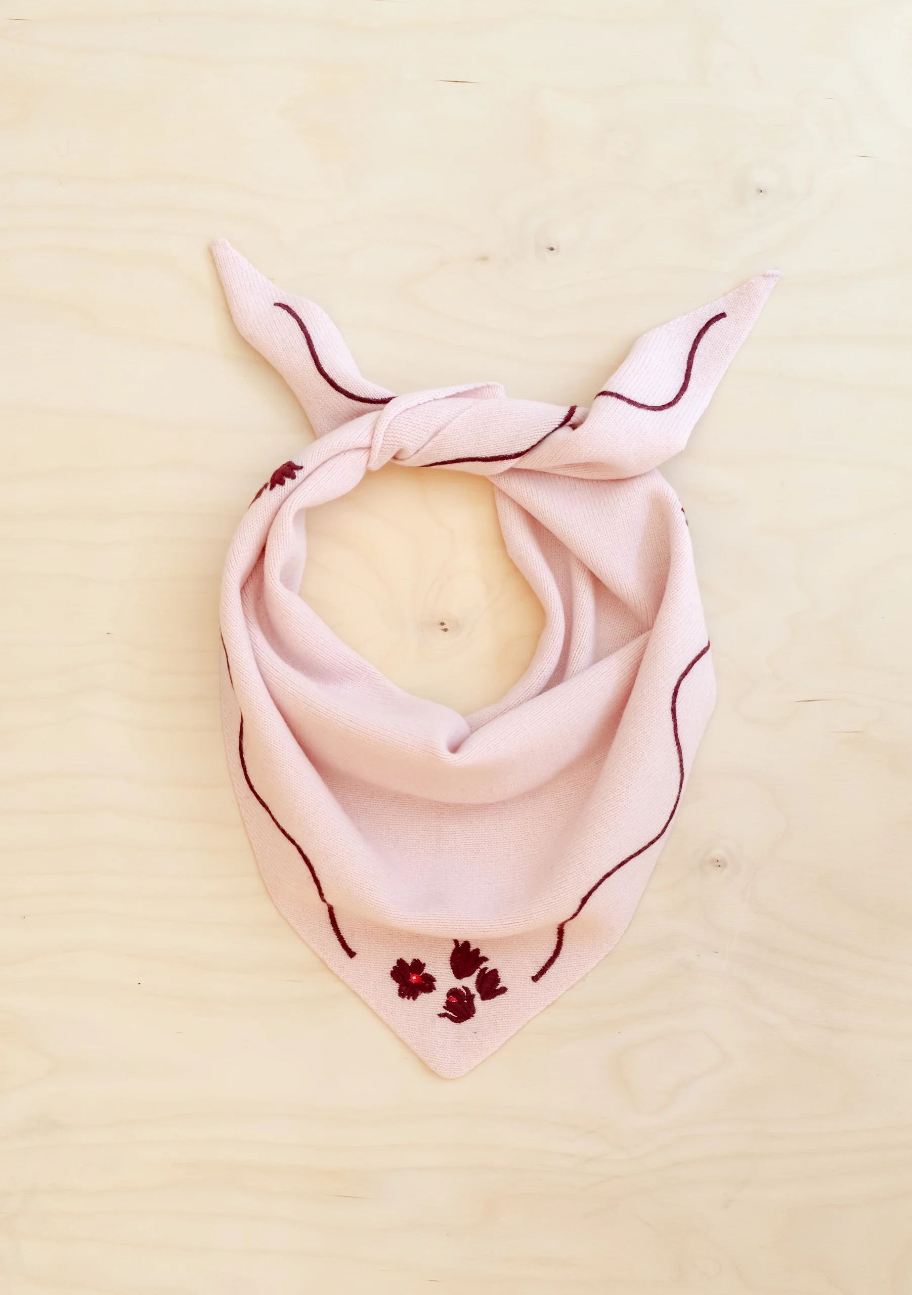 Nobody's Child x TBCo Pink Floral Wool Triangle Scarf - Image 7