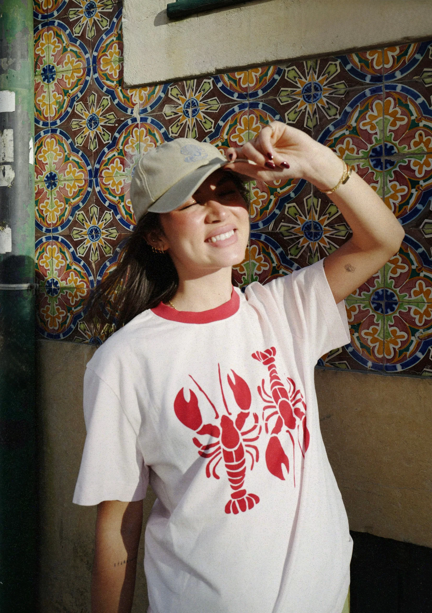Recycled Cotton Cap in Shell - Image 2