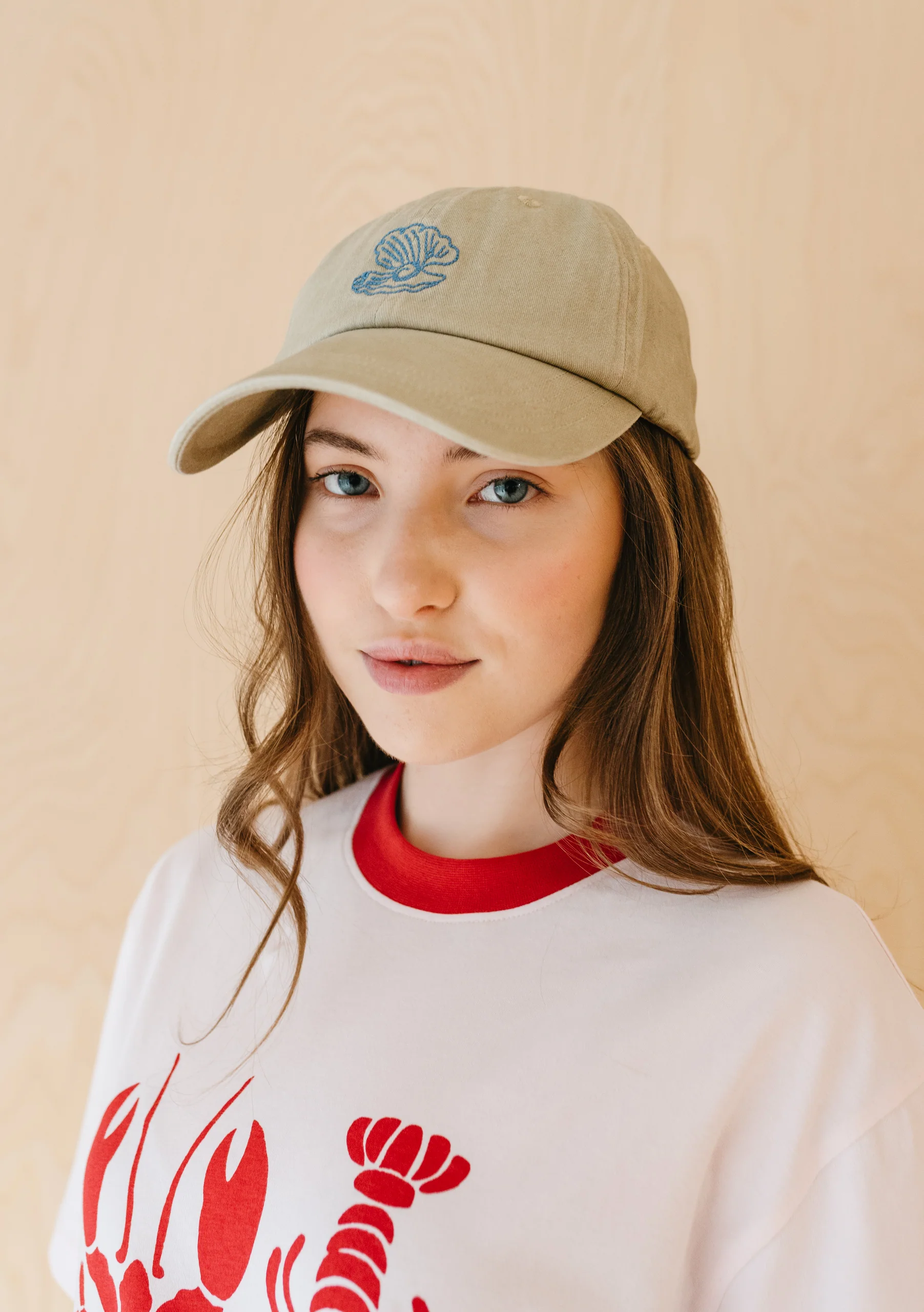 Recycled Cotton Cap in Shell - Image 5