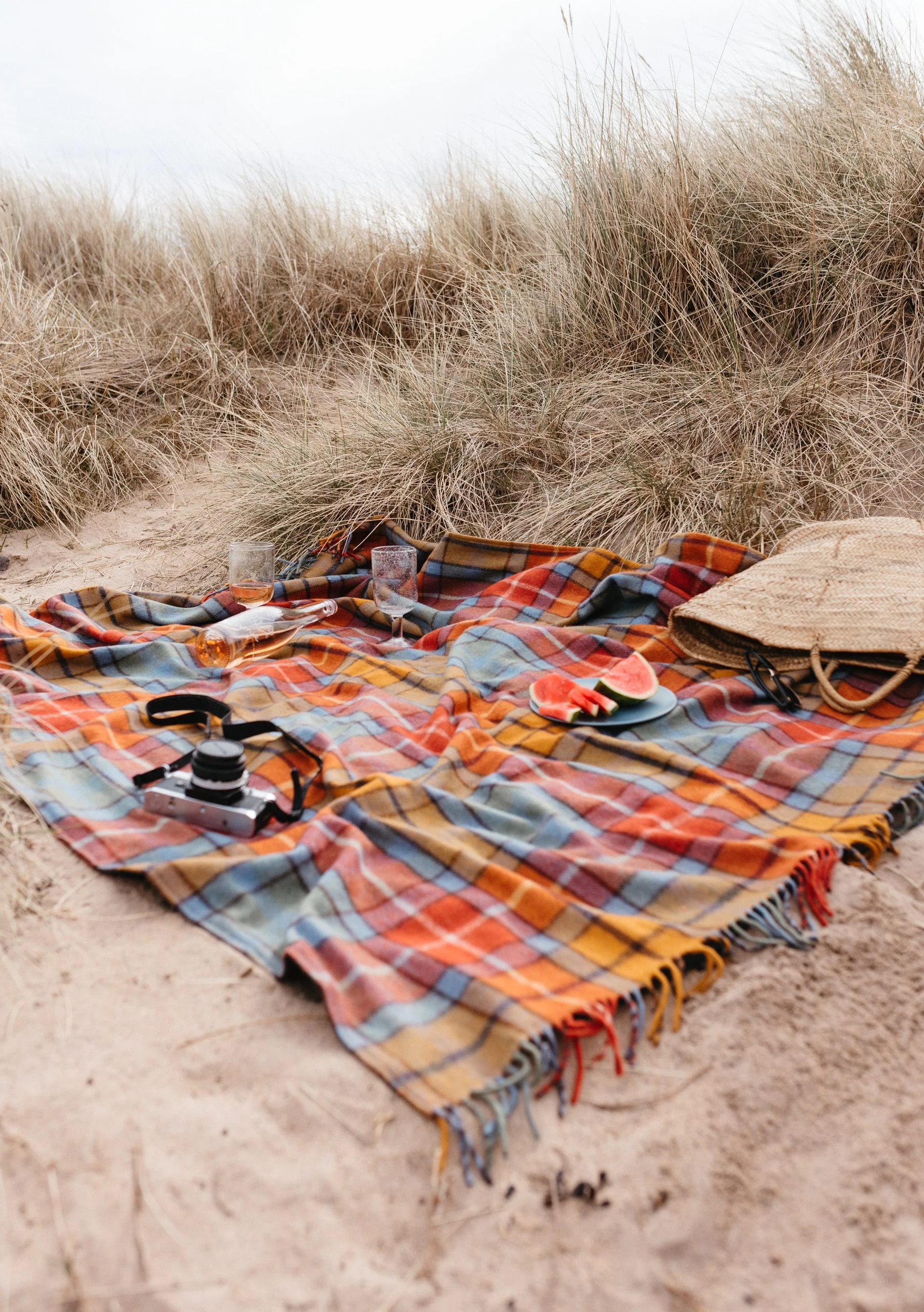 Recycled Wool Picnic Blanket in Buchanan Antique Tartan - Image 3