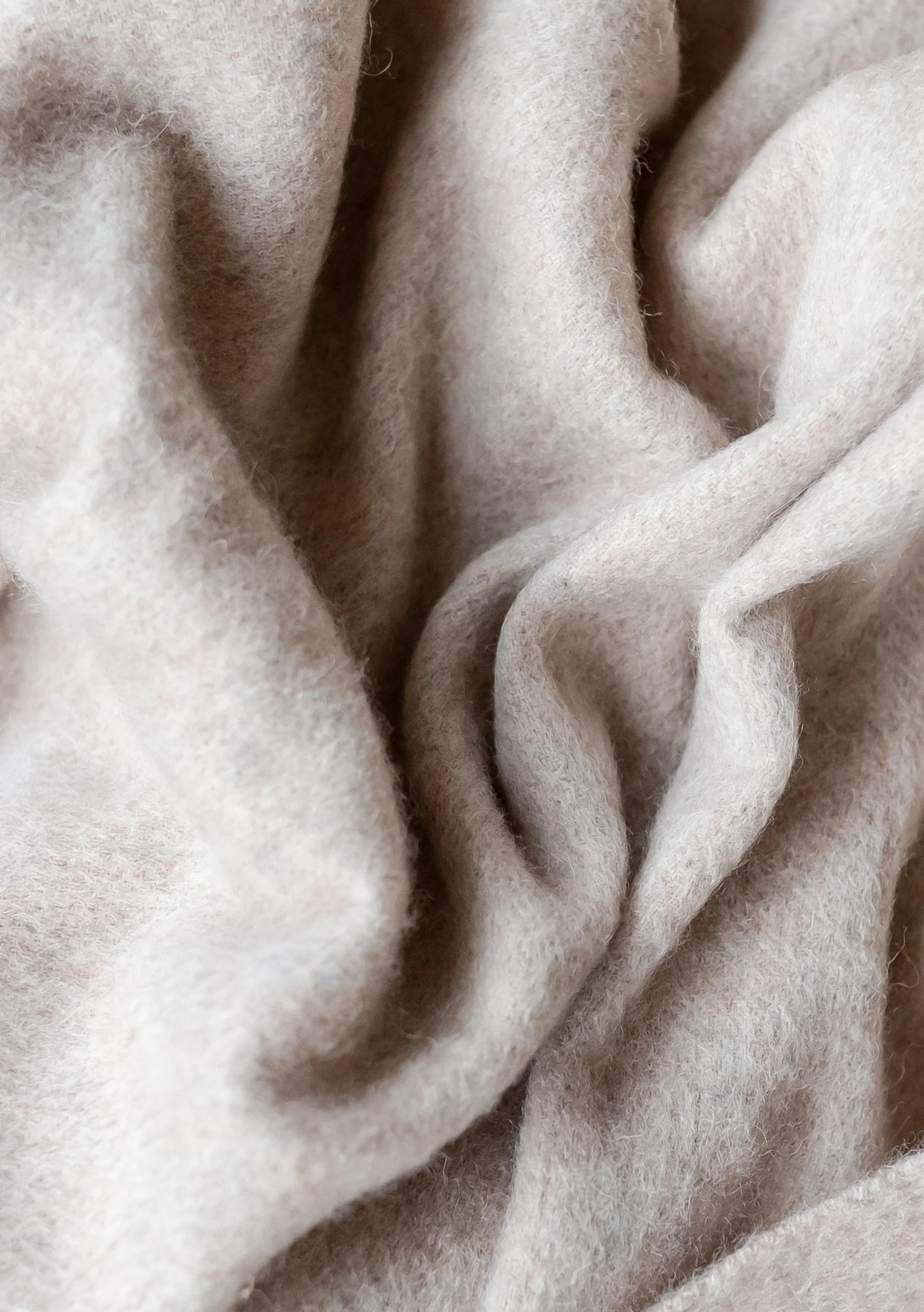 Lambswool Baby Blanket in Oatmeal Melange - Image 3