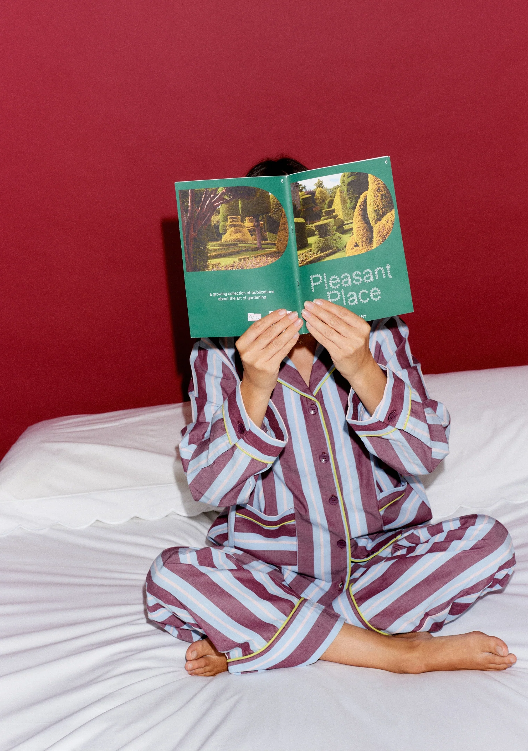 TBCo x Glassette Cotton Pyjamas in Berry Stripe - Image 5