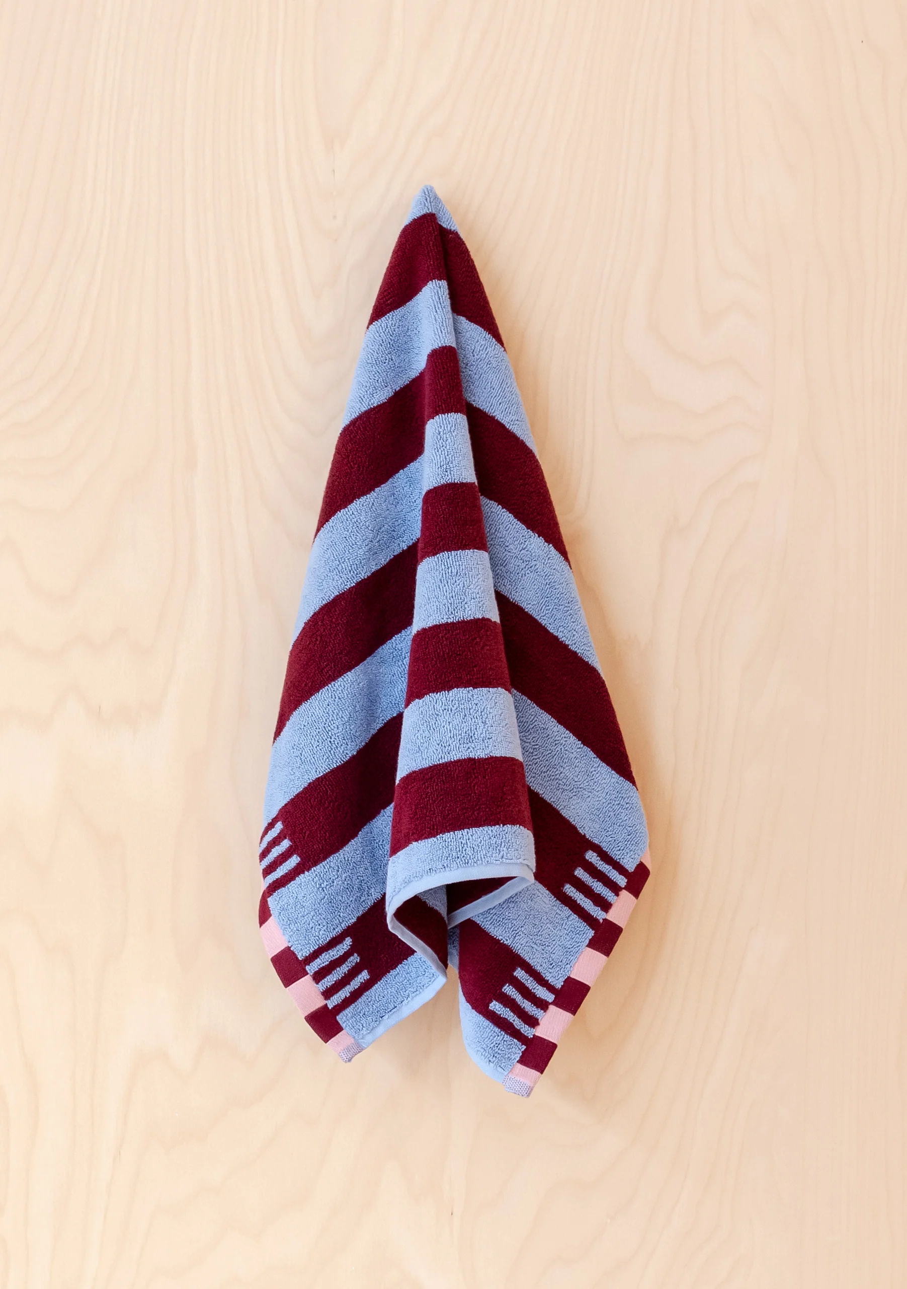 Terry Cotton Towels in Blue Stripe - Image 6