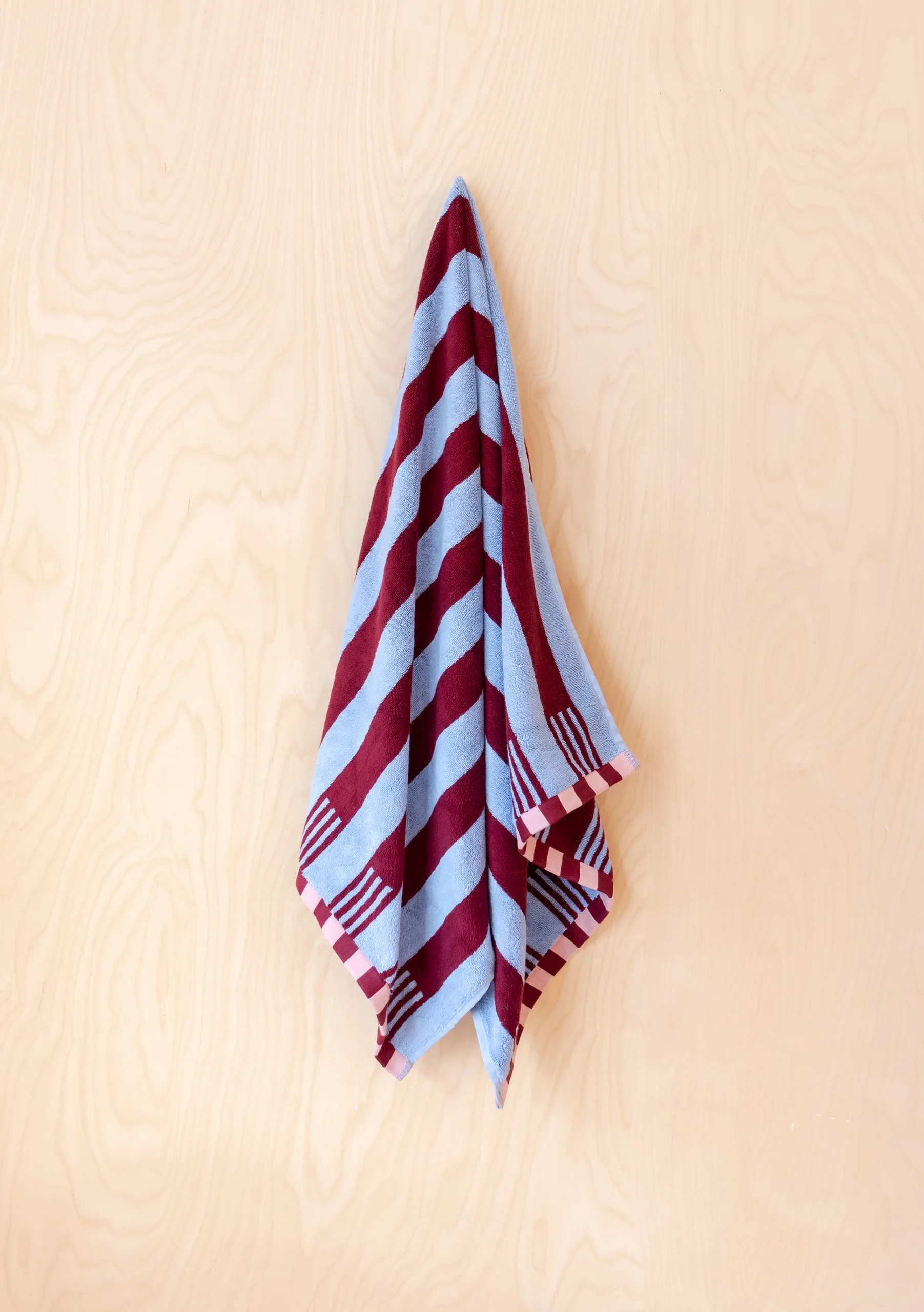 Terry Cotton Towels in Blue Stripe - Image 9
