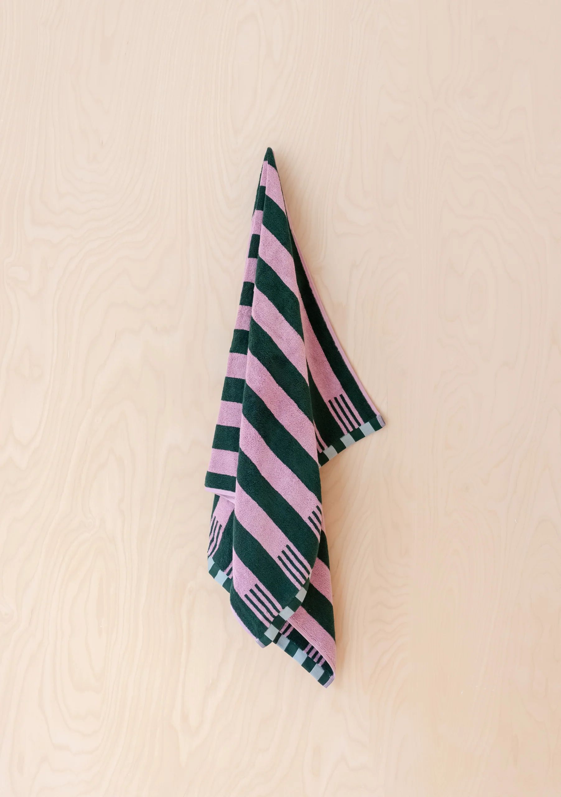 Terry Cotton Towels in Rose Stripe - Image 5